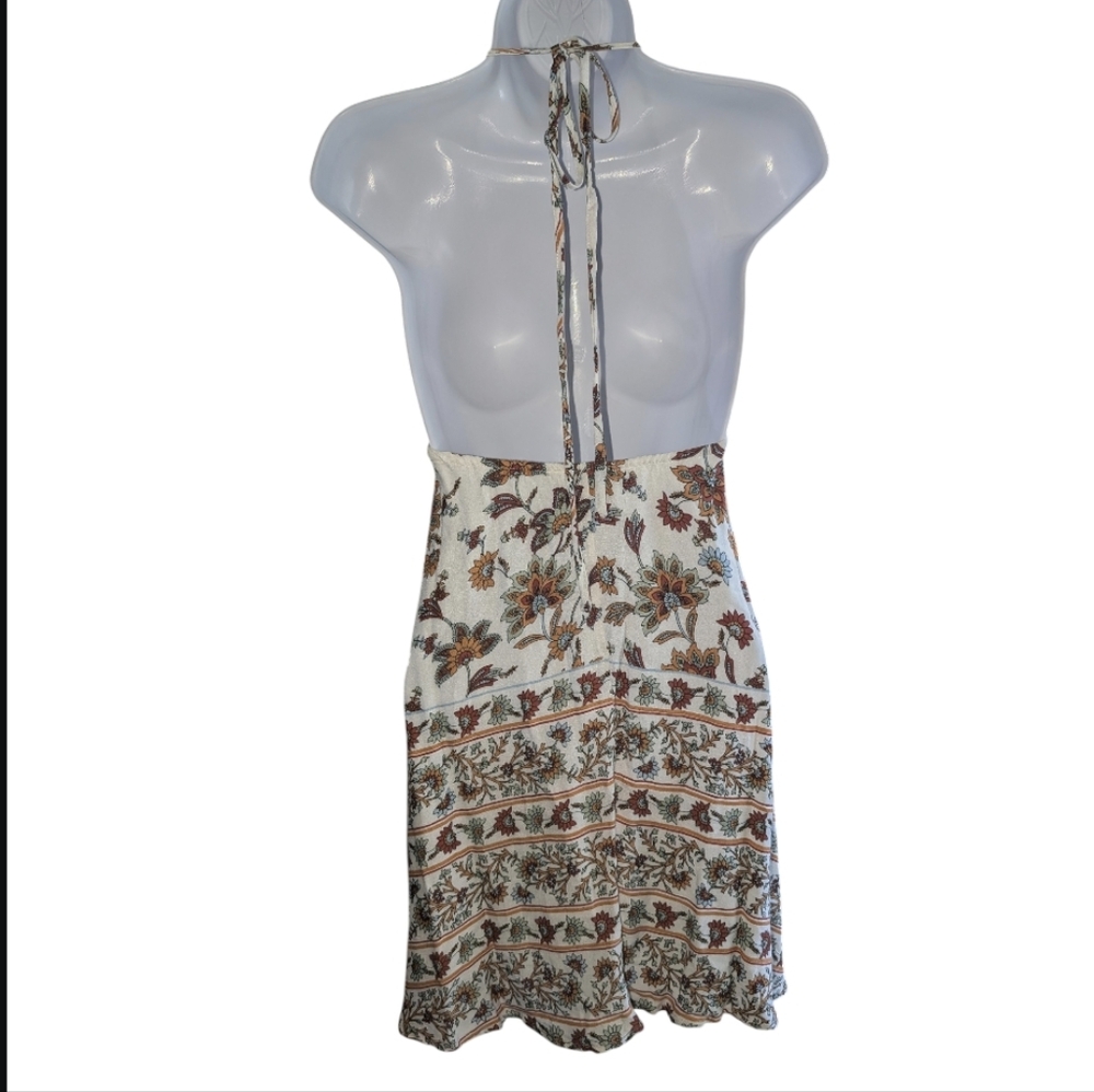 Harvest of Love Ivory Print Halter Dress - Picture 7 of 11